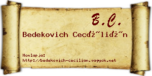 Bedekovich Cecílián névjegykártya